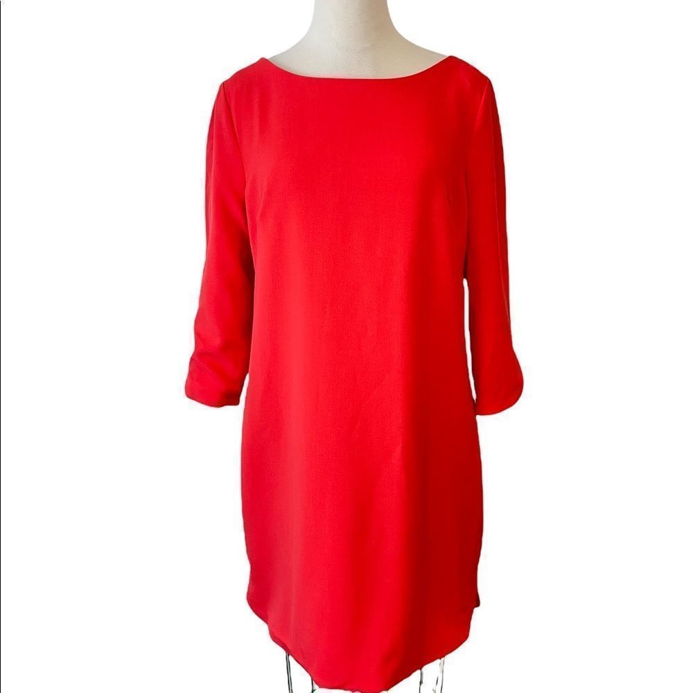 VINCE CAMUTO Shift Dress Tomato Red size 14 New NWT